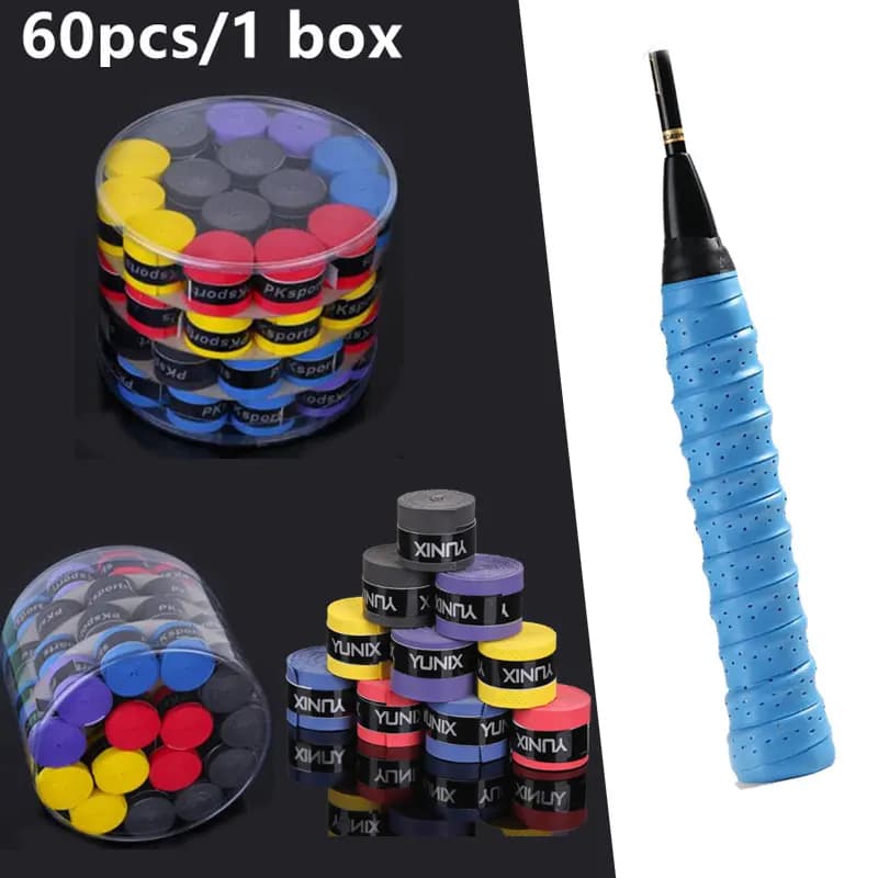 60 pcs Fasce universal Overgrip anti-slip Tennis rack Padel Shock Absorbing Badminton Neckline tennis rack