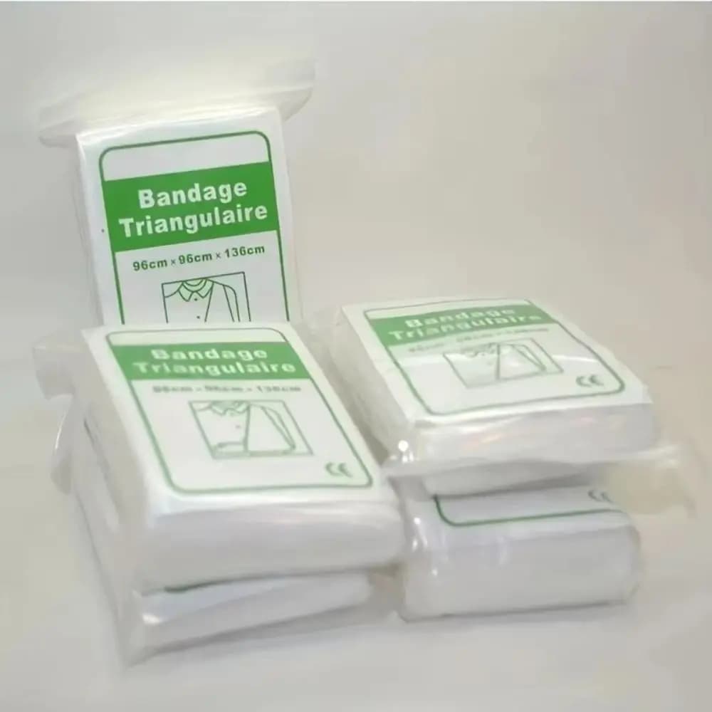 10Pcs Non-Woven Hemostatic Kaolin Gauze Z Folding Arm Wrapping Stop Bleeding Gauze 10Pcs Fracture Fixation Triangular Bandage