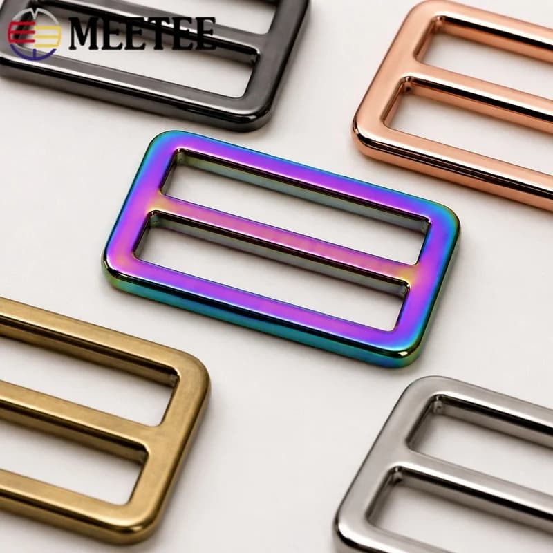 10/20Pcs 20-50mm Metal Ring Buckle D Shape Tri Glide Slider Adjuster for Bag Strap Belt Webbing DIY Hardware Craft Supplies Kit