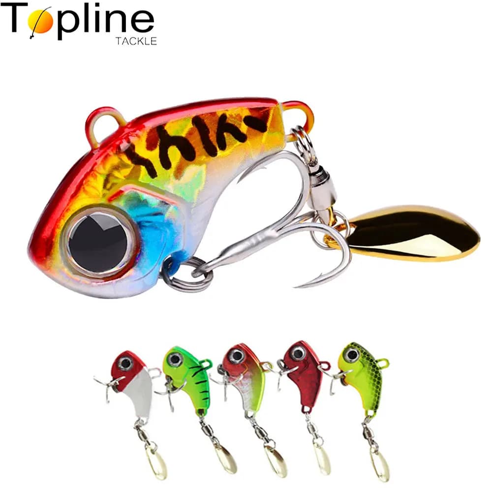 ToplineTackle Tail Spinner Richiamo di Pesca 5g 7g 10g 14g 20g Metallo VIB Coda Rotante Swimbait Trota Spinner Esca Bass Fishing Pesca