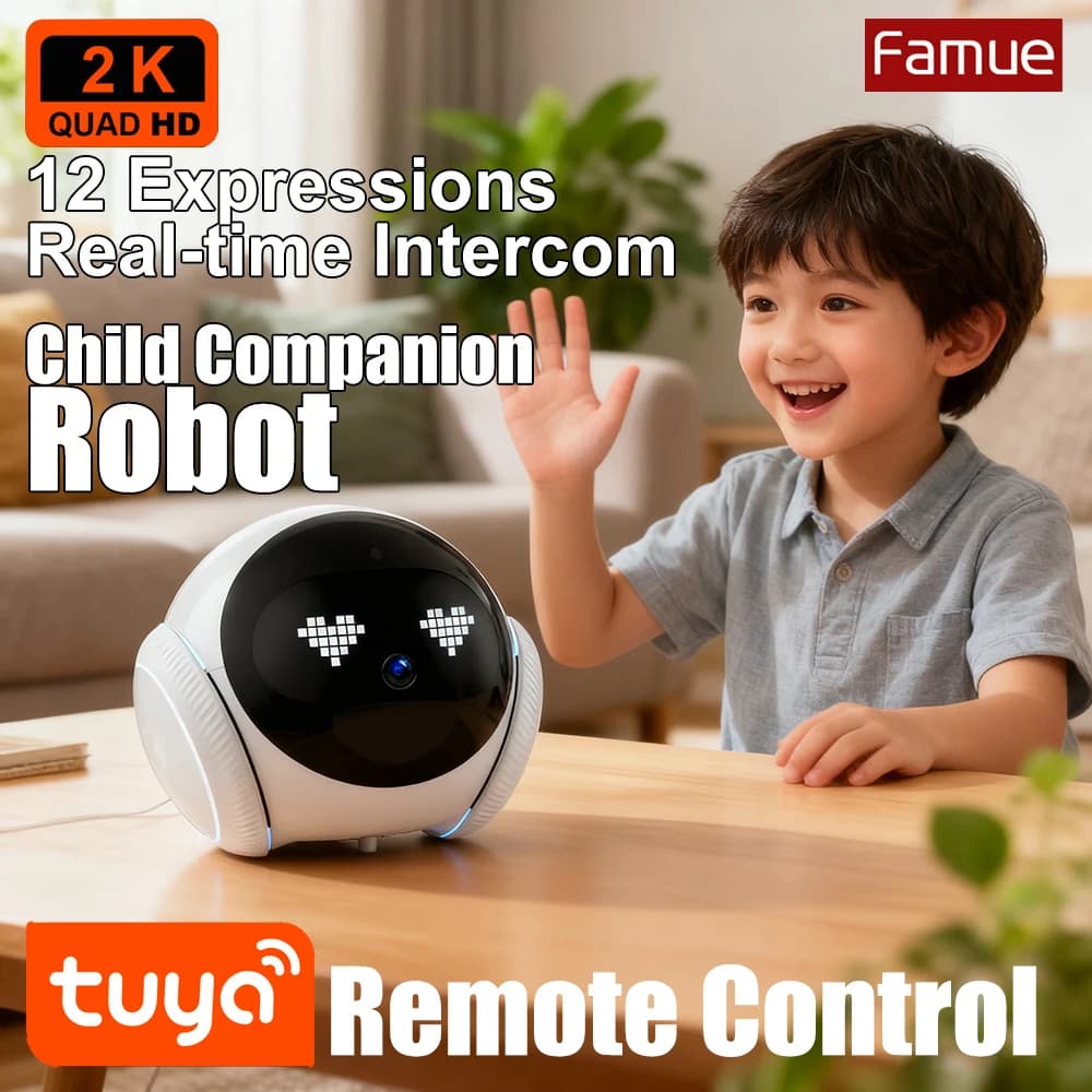 Child, Elderly & Pet Monitoring night vision camera robot TOF obstacle avoidance mobile remote monitoring, autonomou charging