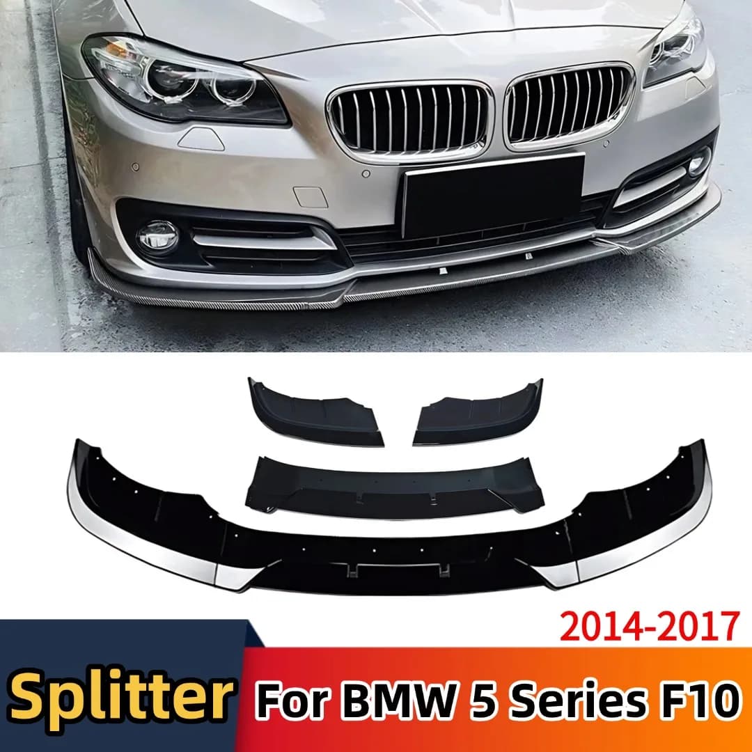 Front Air Dam Splitter Bumper Diffuser Lip Spoiler Deflector Tuning Car Styling Exterior Parts For BMW 5 Series F10 LCI 2014-17