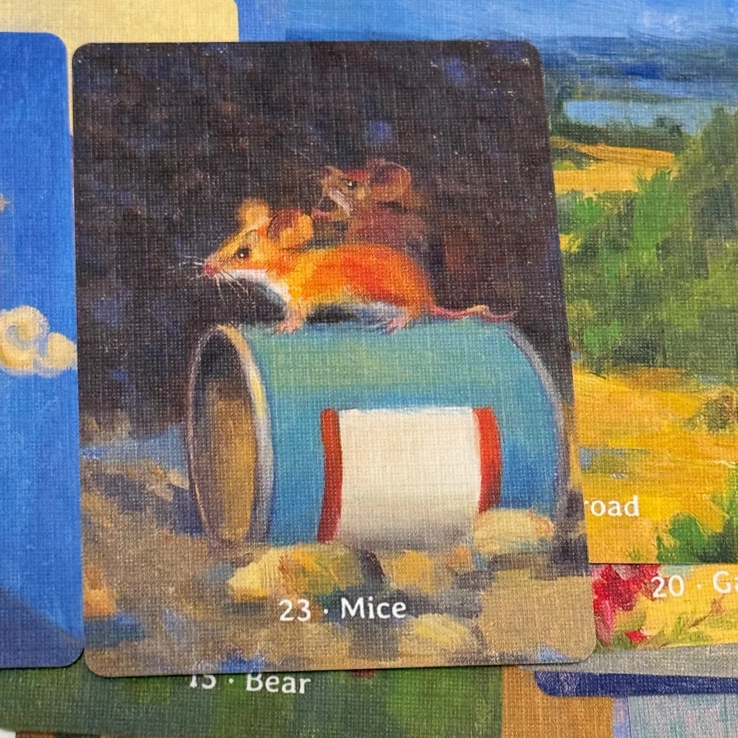 Mazzo di Carte Oracolo Time Lenormand in Stile Pittura a Olio con Carte Extra Uomo/Donna