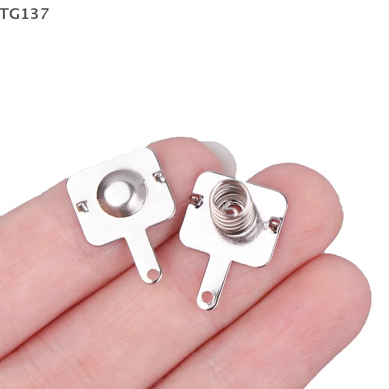 20PCS Argento Metallo 18650 Batteria Copriletto Molla di Contatto Scatola Della Batteria Positivo E Negativo Singolo Bipolare Accessori FAI DA TE