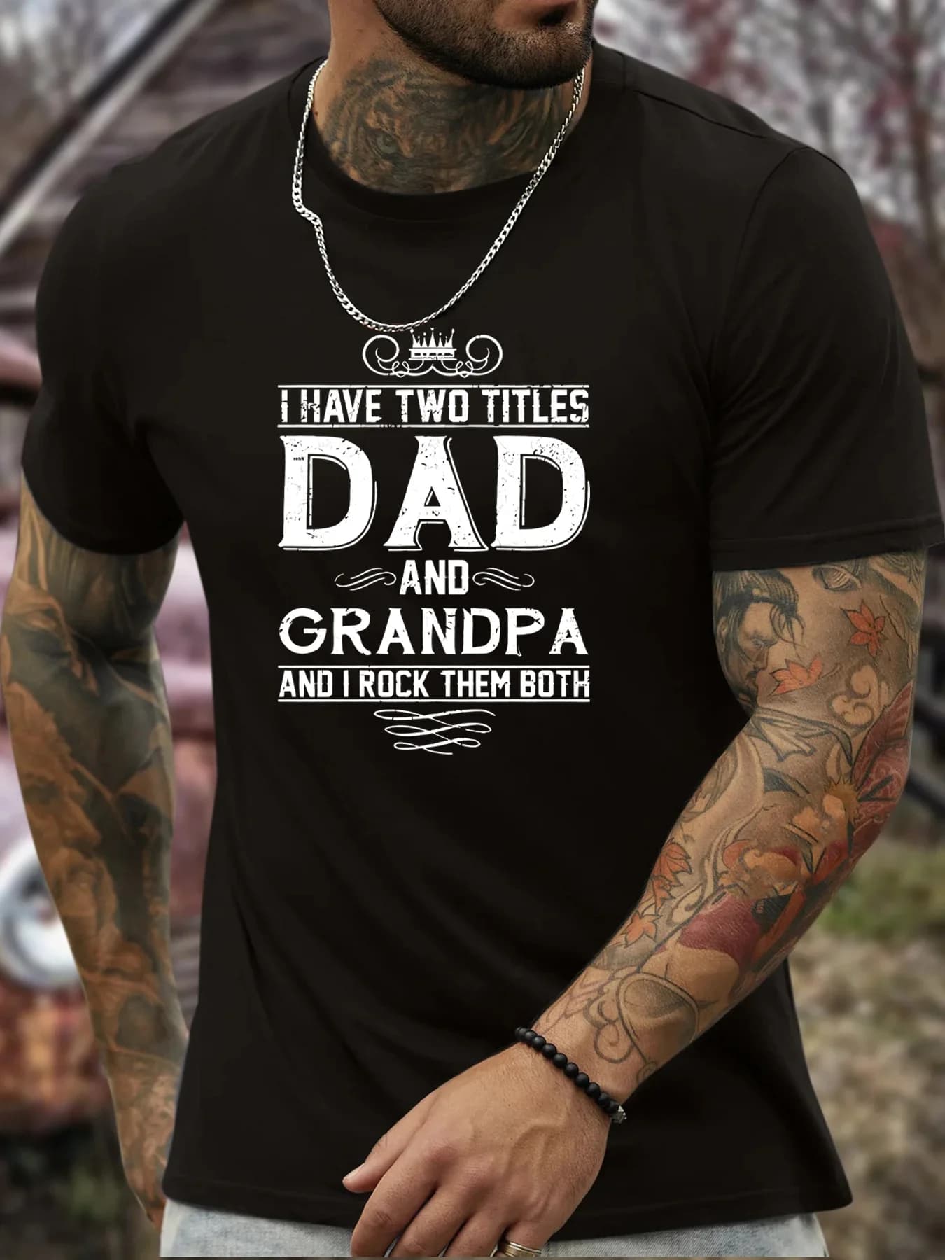 Men's summer-spring fashion t-shirt with comfortable fit, casual round neck short sleeves, printed with words