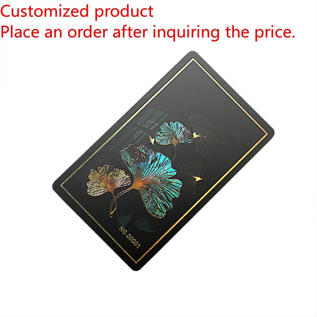 Prodotto personalizzato Colore personalizzato 1K VIP Metallo NFC RFID Carta stagnola Materiale PVC con chip Ntag213 Ntag215 T5577 Uso hotel aziendale