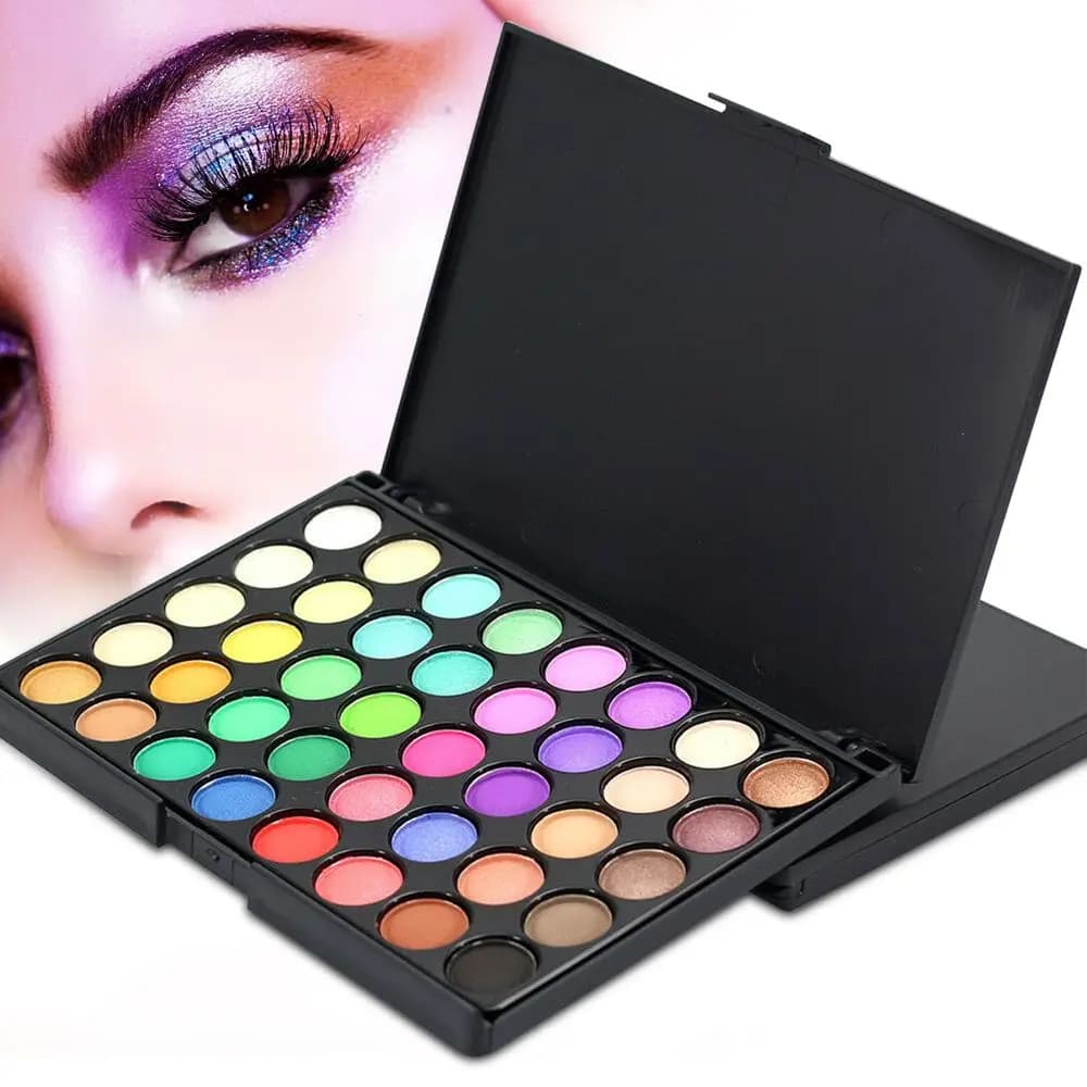 Ombretto professionale con tavolozza di miscelatori luccicanti opachi per trucco resistente al sudore da 40 colori