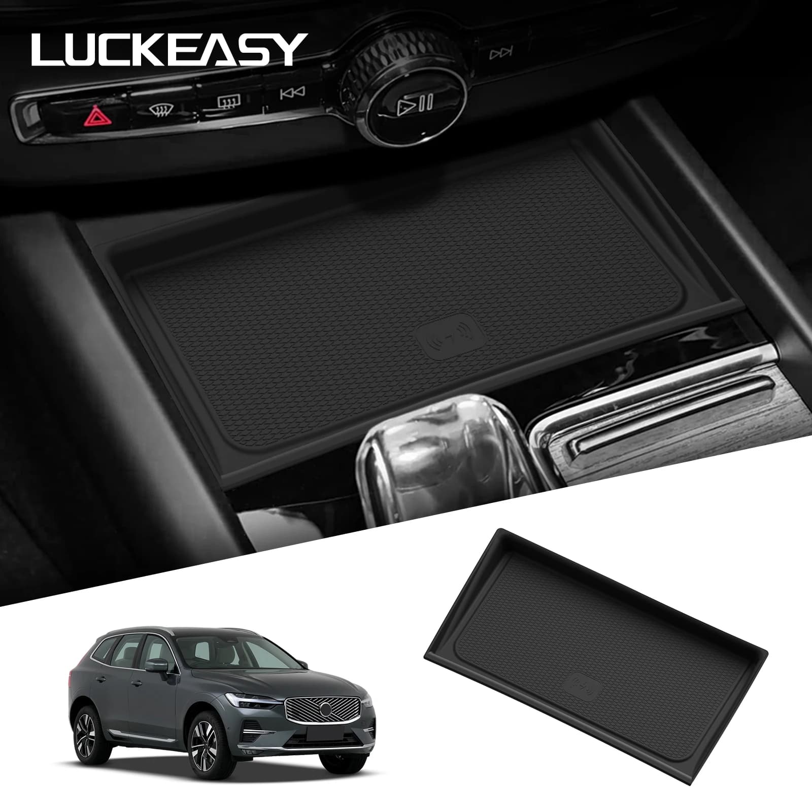 Per Volvo XC60 2026 Tappetino di ricarica wireless Accessori interni Tappetino antiscivolo Tappetino protettivo per caricabatterie per telefono per auto