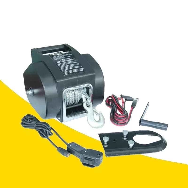 Tr* Portable Detachable Electric Winch 12V/24V For Boat Anchor And Trailer With Power Source And Marine Accessories