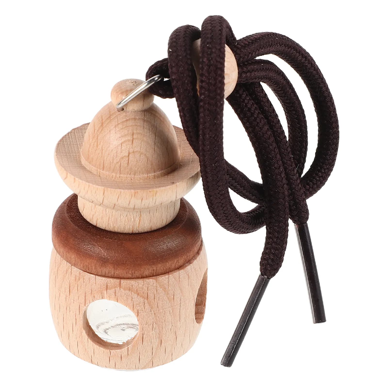 Wooden Car Essential Oil Diffuser Bottle Refillable For Rearview Mirror Hanging Christmas Car Decor Air Freshener