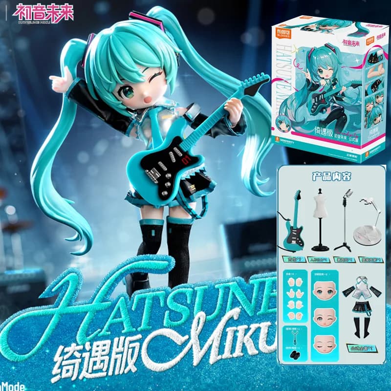 Blokees Hatsune Miku Building Block Cartoon Anime Assemblaggio Figurine Giocattolo Giocattoli per bambini Collezione di bambole Figure Regalo