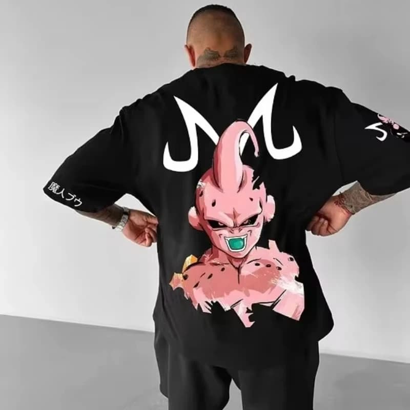 "Dragon Ball" 2026 Edition Men's Pure Cotton Short Sleeve Casual Street Style Mahkunbuu Anime Leisure Loose Fit Shirt"
