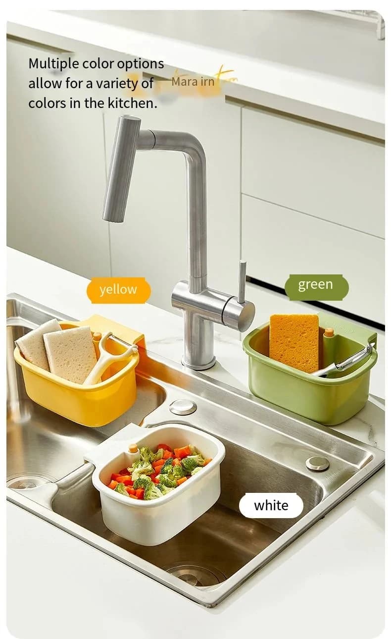 Filtro per rifiuti da cucina Cestello portaoggetti per lavello Cestello di scarico per lavello creativo Rubinetto Cestello filtro sospeso Coperchio inferiore apribile
