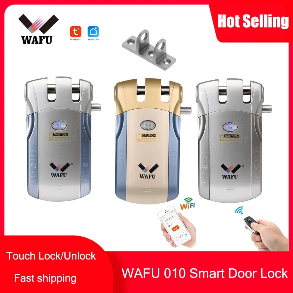 Wafu 010 Smart Door Lock Serratura intelligente senza fili Telecomando Bluetooth Intelligente Catenaccio invisibile App/Sblocco touch/Blocco