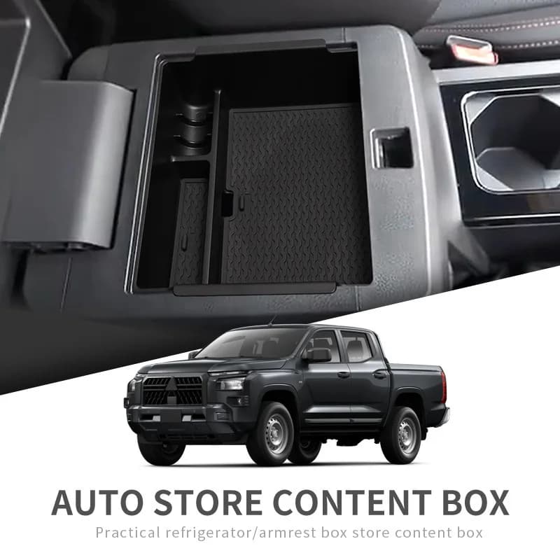 Per Mitsubishi Triton 2024 2025: Scatola portaoggetti per auto, accessori interni, organizer per console centrale e bracciolo, vassoio contenitore
