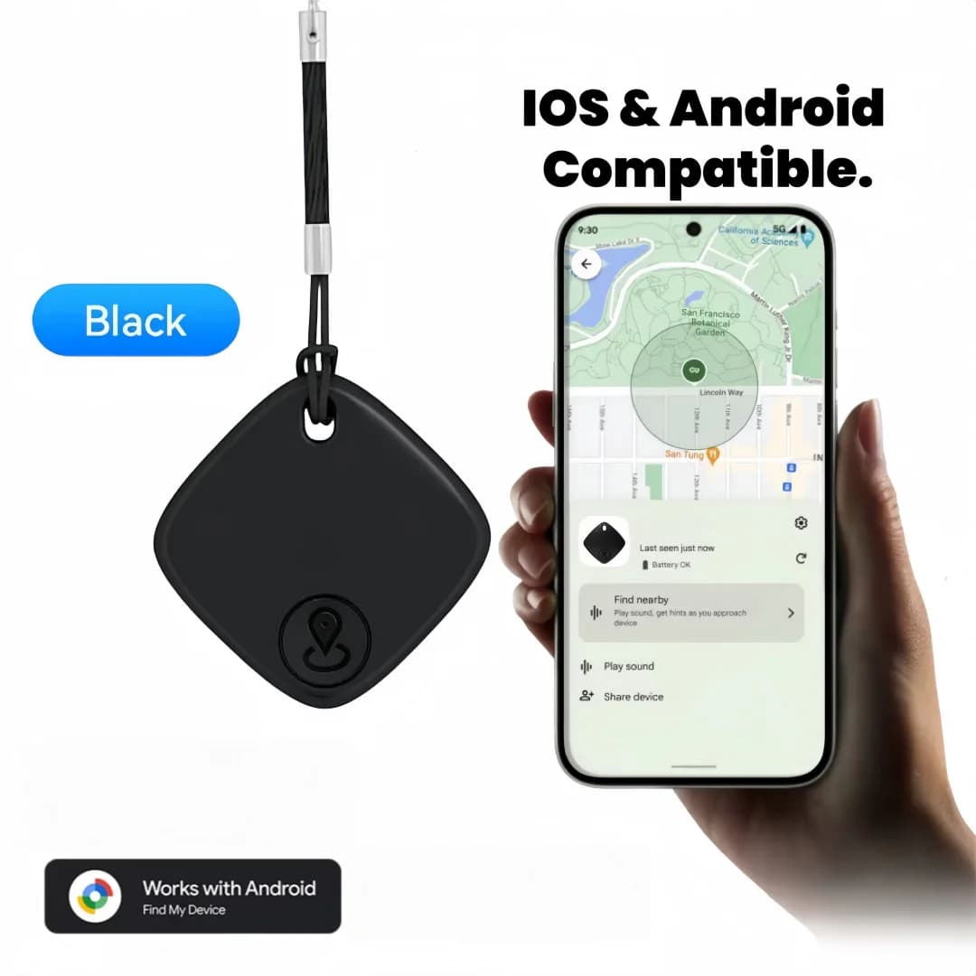 Localizzatore Smart Globale Google Find My Device, Tracker per Animali Domestici, Rilevatore Oggetti per Android