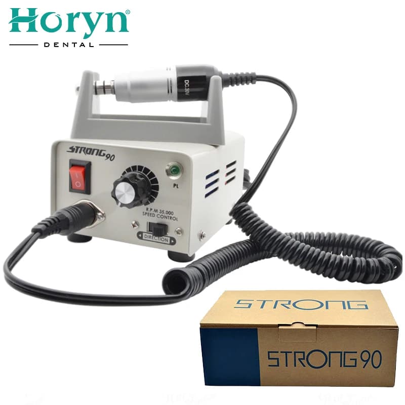 65W Forte 90 Micromotor 102L/E Type Handle Electric Drill for Nails Manicure Machine 35000RP Polishing Machine Dental Tools