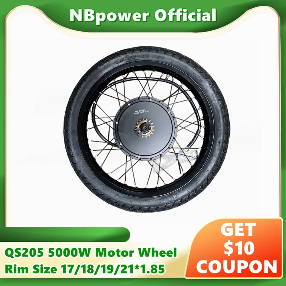 NBpower/QS205 50H V3 48-96V 3000W 5000W 150mm Dropout Ebike BLDC mozzo ruota del motore ruota del motociclo ruota del motore della bicicletta elettrica