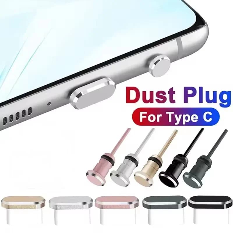 Type C Dustproof Cover USB Type-C Dust Plug 3.5mm Earphone Jack Plug Type Charging Port Dust Plug for Samsung S20 Huawei Xiaomi