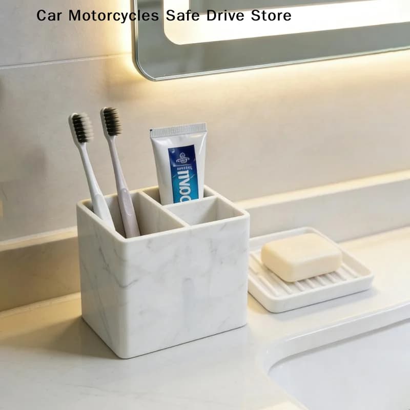 adCM adQuick drying brush holder for bathroom, diatomite, toothbrush organizer and electric toothpaste