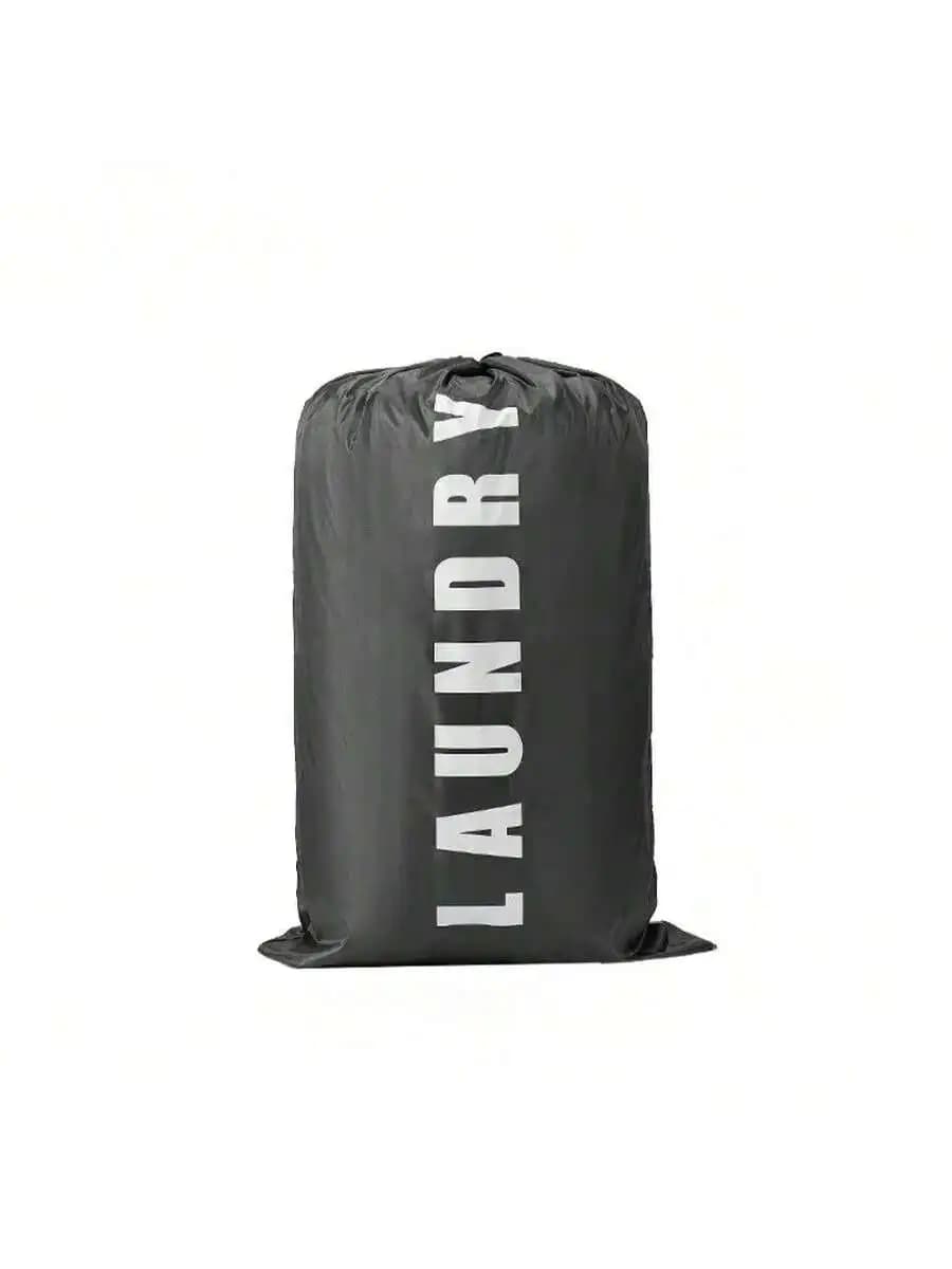 2025new Upgraded Thickened Black Drawstring Laundry Bag, Large - Capacity Storage Bag For Clothes & Quilts, Ideal For Moving