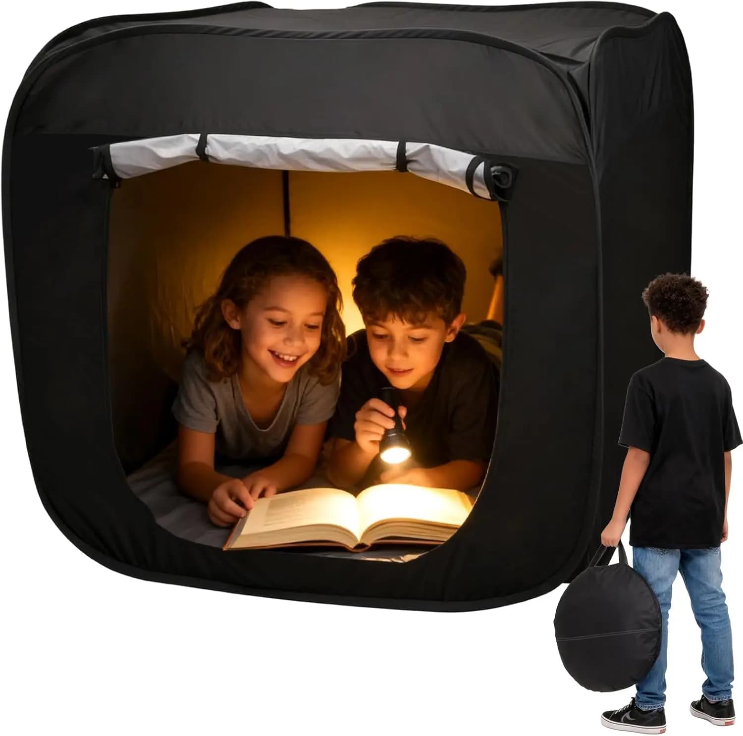 Tenda Sensoriale per Bambini 95 cm - Tenda da Gioco Portatile Pop-up per Calmare e Migliorare la Concentrazione - Ideale per Bambini con Autismo