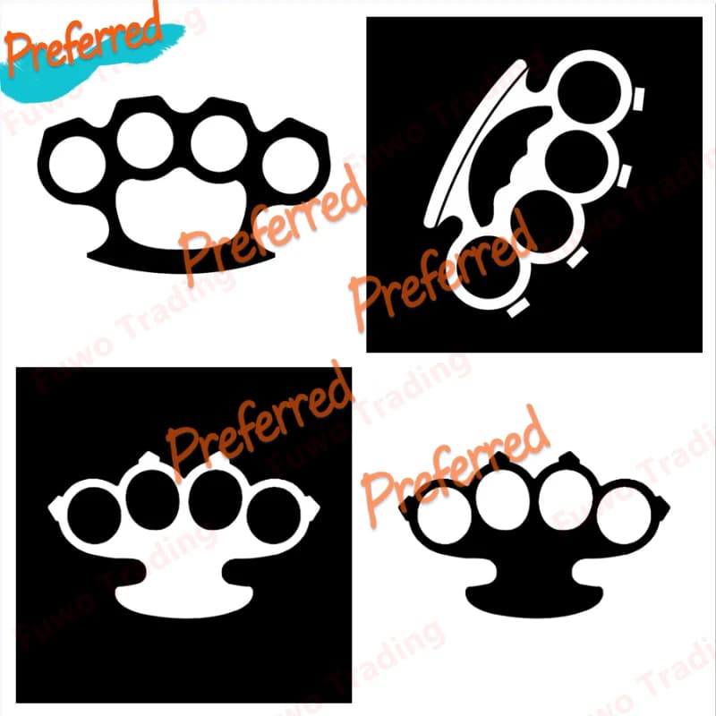 Ottone Knuckles arma Punch Sticker decalcomania per tutte le tue auto Racing Laptop portautensili portautensili paraurti per finestra