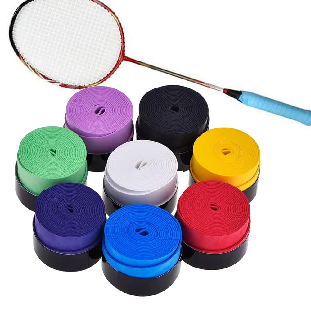 10Pcs Sticky Sweatband for Tennis Badminton Racket Overgrip Sweat Absorbing Anti-Slip PU Soft Touch Hollow Hole Deodorant Mildew