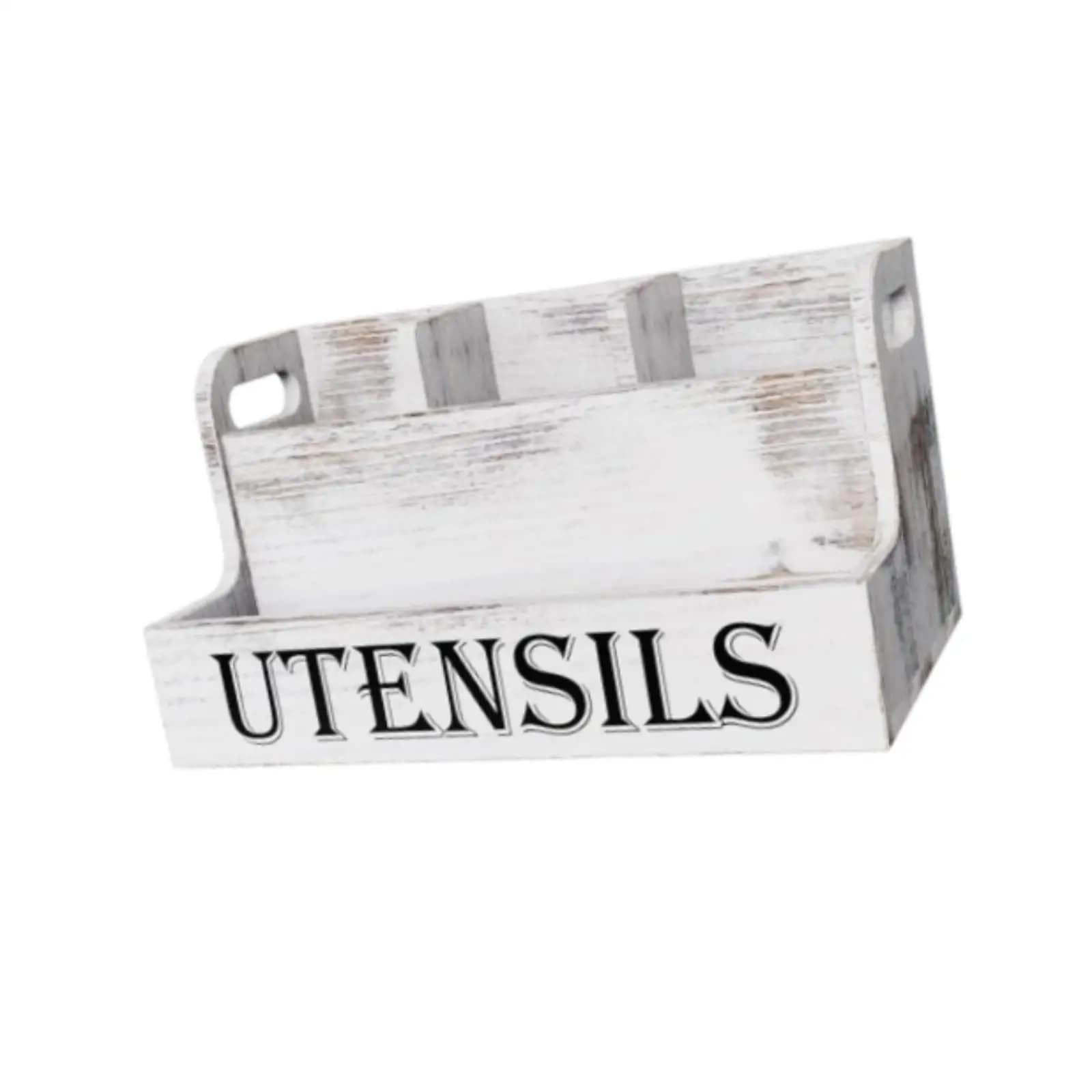 White Style Kitchen Tools Organizer, Wood Tools for Mensole and Cabinets Organization