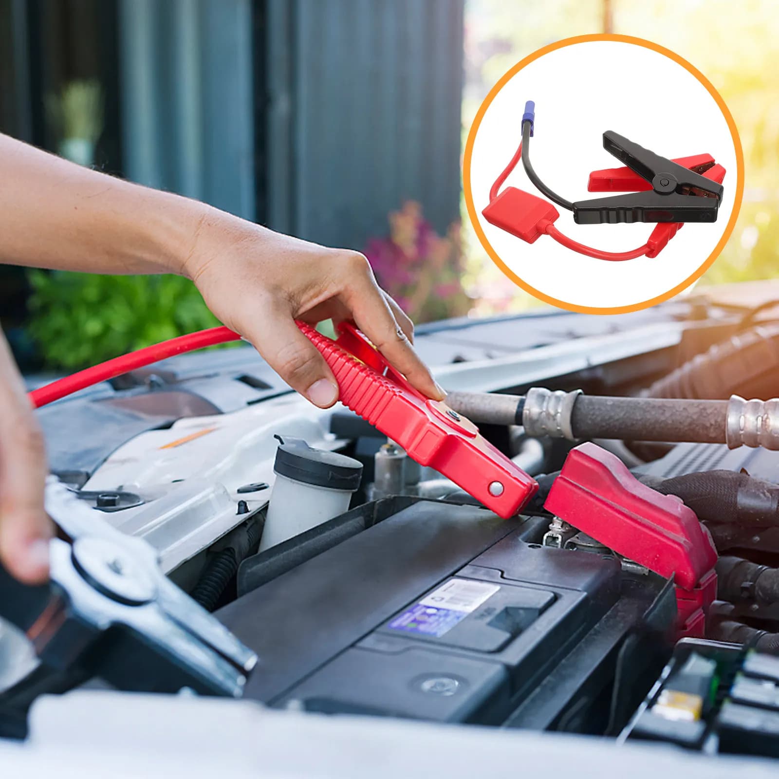 Cavo di Avviamento Portatile per Auto, Avviatore d'Emergenza 12V, Morsetto Multifunzionale per Veicoli