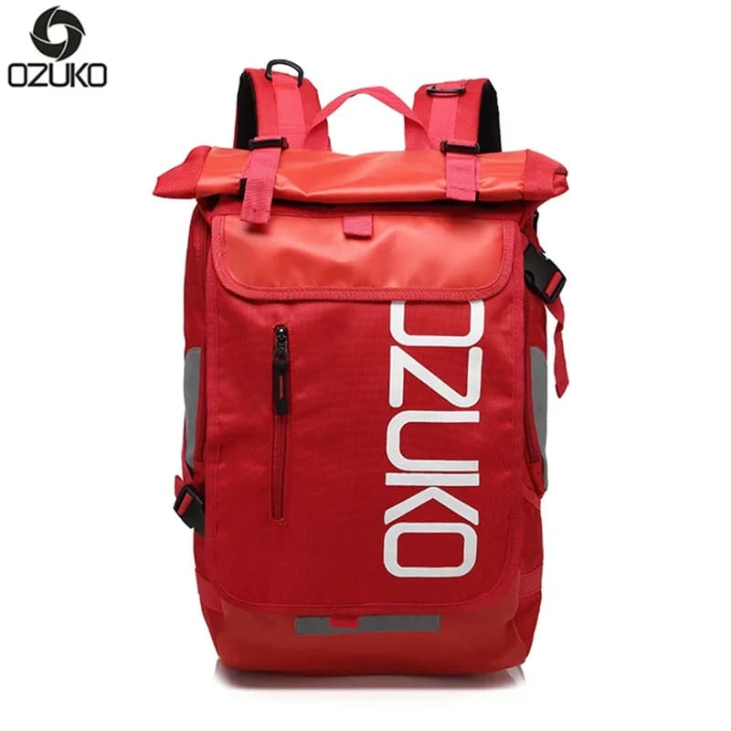 OZUKO Zaino per adolescenti Zaino per laptop da 15,6 pollici Zaino per acqua 49 * 28 * 14 Zaini per studenti da uomo Moda Mochila da viaggio maschile