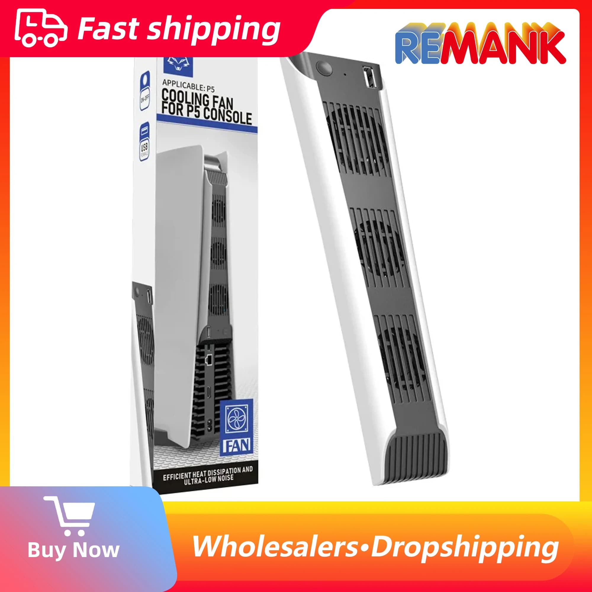 REMANK per ventola di raffreddamento PS5 accessori PS5 raffreddamento efficiente Display verticale esterno per Console di gioco SONY Playstation 5