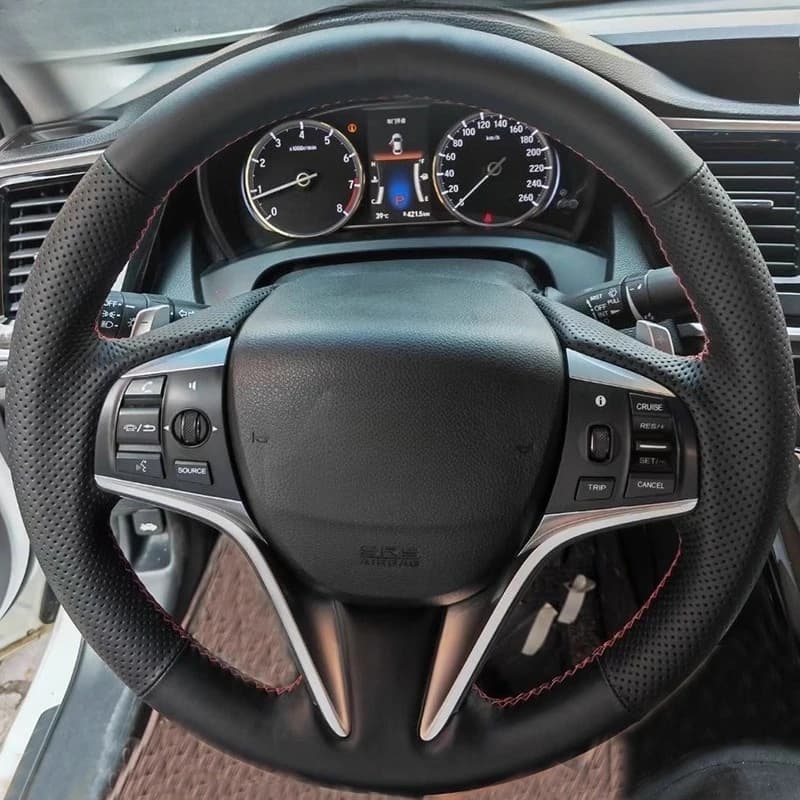 Per Acura CDX Coprivolante per auto antiscivolo in vera pelle cucita a mano