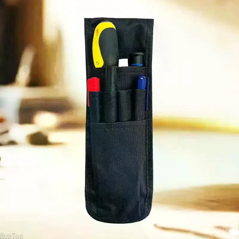 1 Pezzo Borsa Porta Attrezzi Multitasca Nera in Tessuto Oxford Resistente per Utensili Elettrici Portatili, Penne, Forbici, Organizer, Regalo