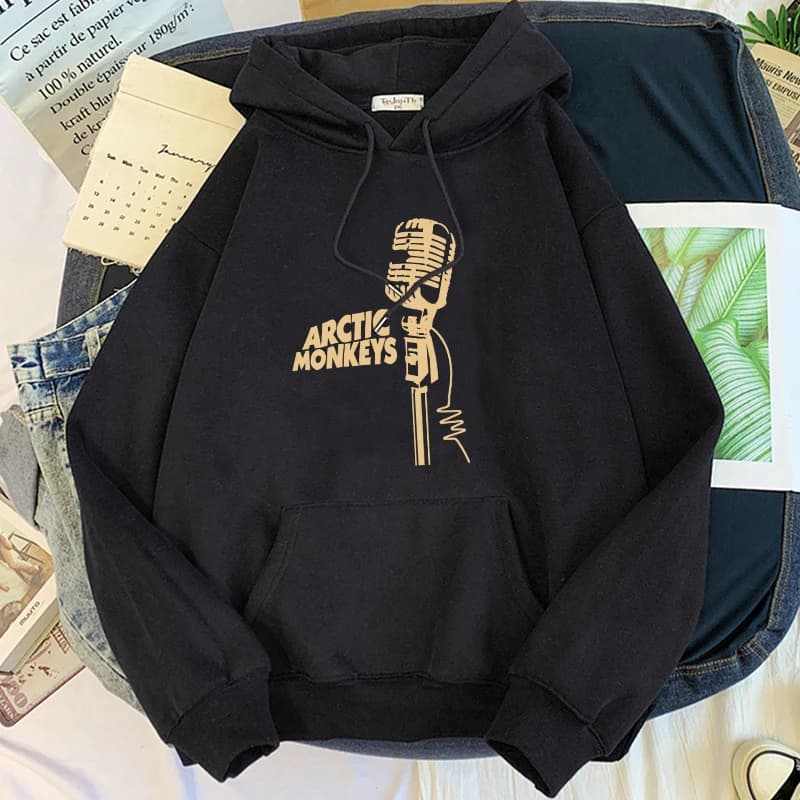Harajuku Vintage ARCTIC claces Sound Wave felpe con cappuccio stampate Mens autunno pullover Music Band Kpop Skateboard felpe con cappuccio