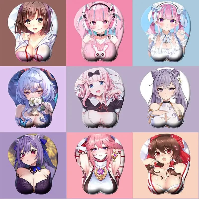 3D Cartoon Animated Wrist Mouse Mat Adding Comfortable Silicone Desk Mat Anti-slip Mouse Mat for Office Maid for Play Mouse Cs Go