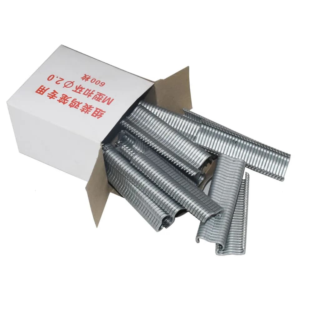 600 pezzi M gabbie per unghie installate pollo anatra uccello gabbia per cani morsetto 2.0 quaglia legata colomba gabbia morsetto graffette per conigli forniture per pollame