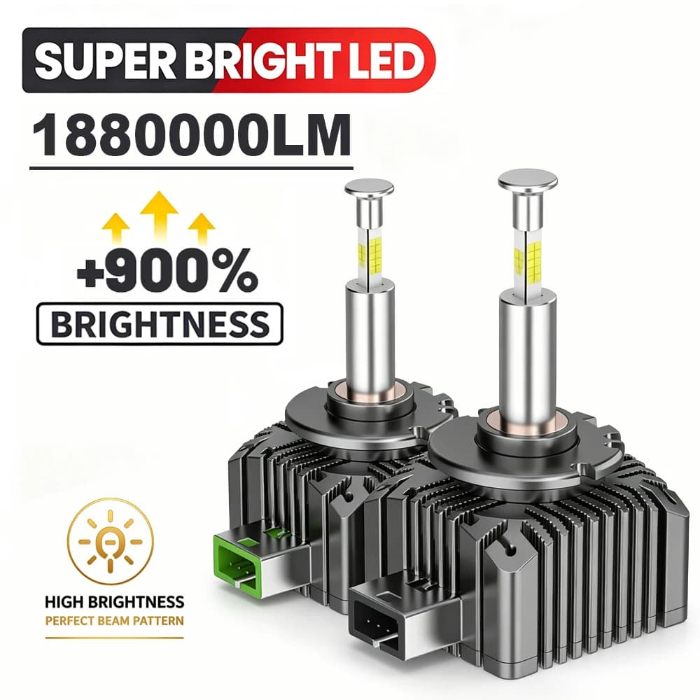 D3S D1S LED Headlights Canbus 1:1 HID D2S D4S D5S D1R D2R D3R D4R Auto Lamp 18800000LM 9800W Plug&Play Turbo LED Bulb for Car