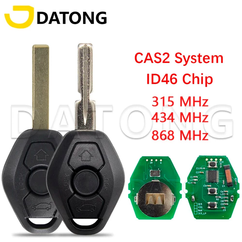 Datong World Chiave A Distanza Dell'automobile Per BMW 1 3 5 7 Serie ID46 PCF7944/45/53 315/433/868MHz Sistema CAS2 Chiave Intelligente Con Lama HU58 HU92