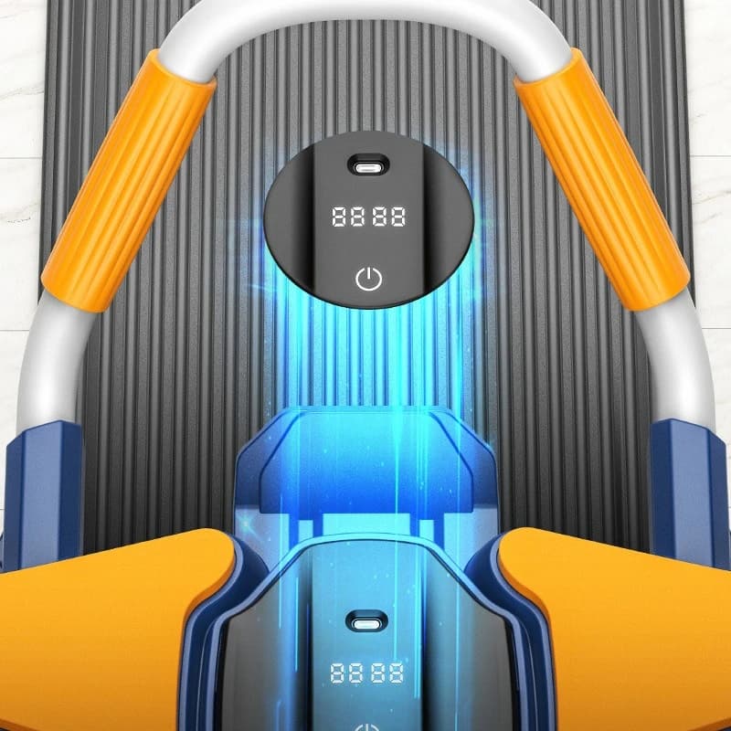 Four‑Wheel Automatic‑Rebound Ab Roller With Resistance Pull‑Ropes for Abdominal Core Muscle Abs Workout Home Fitness Training