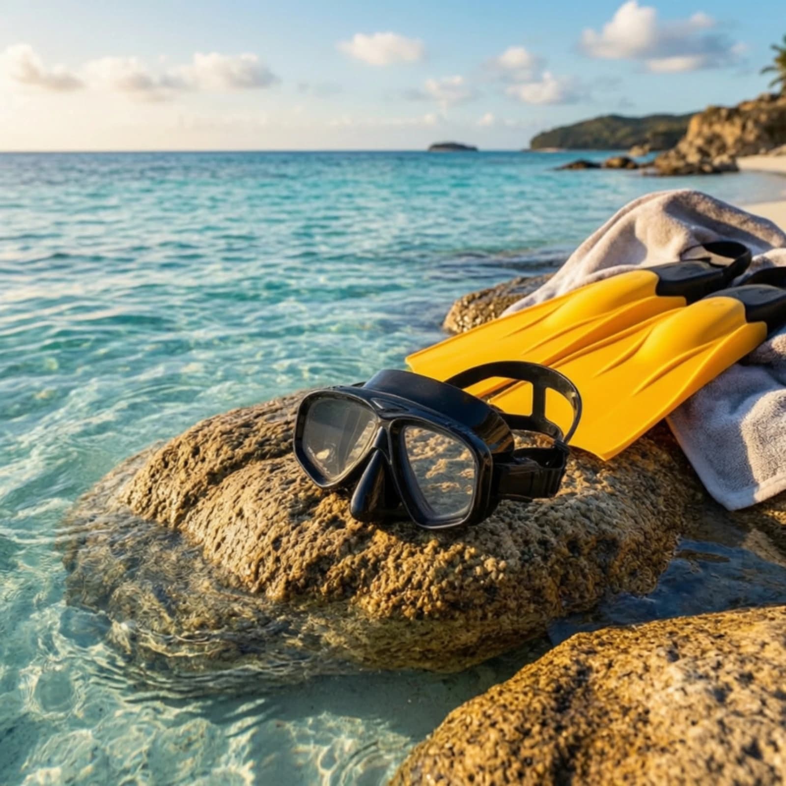 Adult Snorkel Set Sleek-Profile Mask and Snorkel Set Gear Flexible Easy-to-Breathe for Adults, Beach Trips, Pool Practice