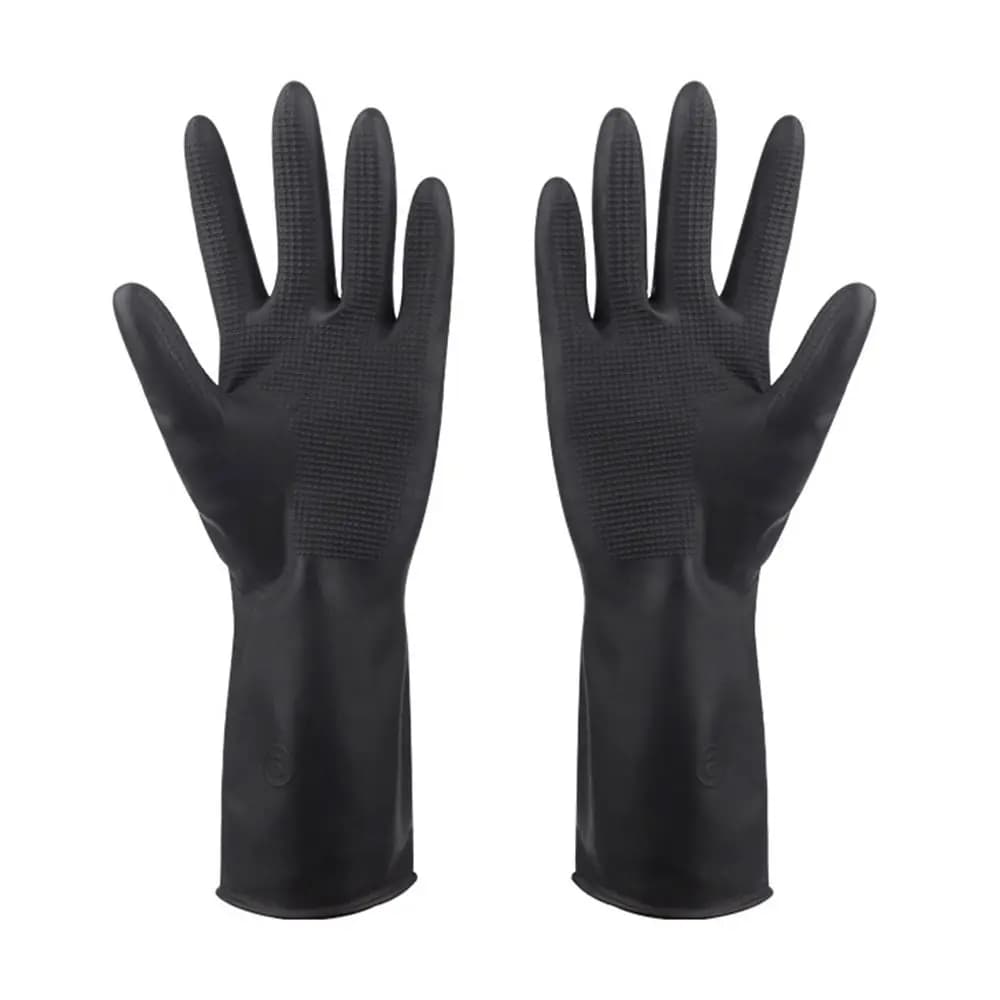 Guanti da lavoro neri per attrezzi Guanti multiuso in lattice a maniche lunghe Guanti da casa resistenti all'usura impermeabili unisex