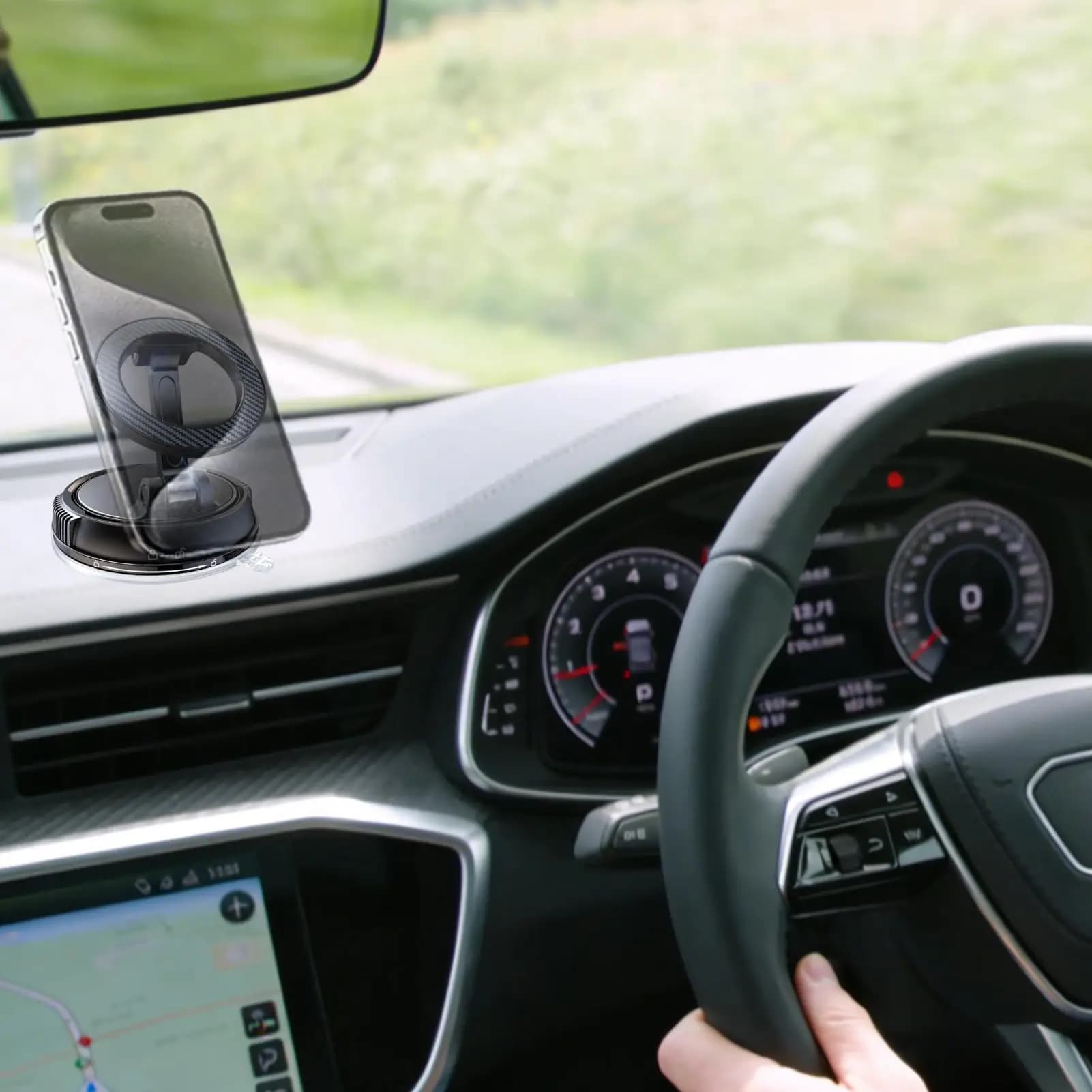 Supporto Magnetico per Telefono da Auto con Ventosa, Regolabile a 360 Gradi, per Donne e Uomini, per Interni di Auto, SUV e Camion