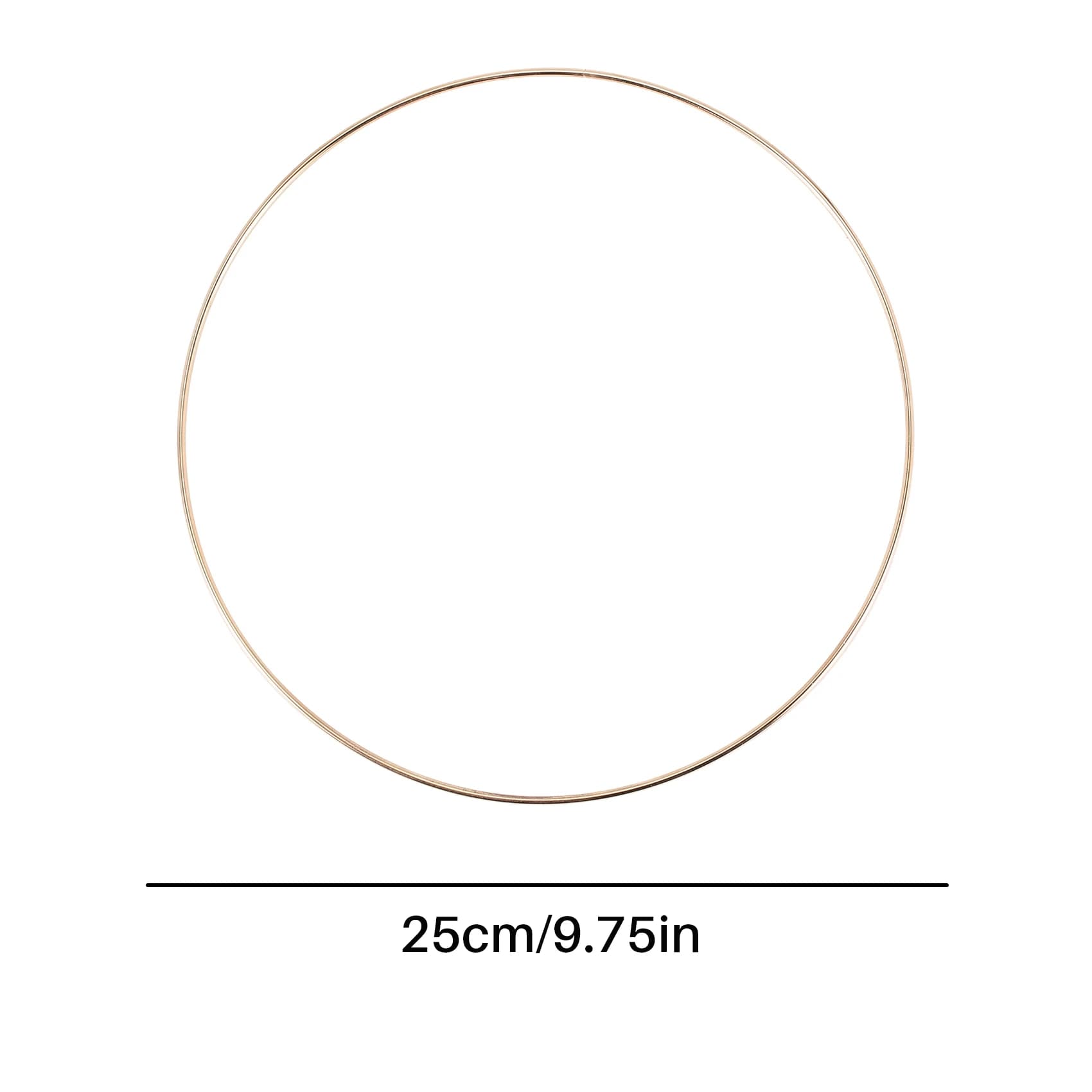A27F-10 Pack 10 Inch Metal Floral Hoop Wreath Gold Hoop Rings For DIY Wreath, Dream Catcher And Wall Hanging Crafts