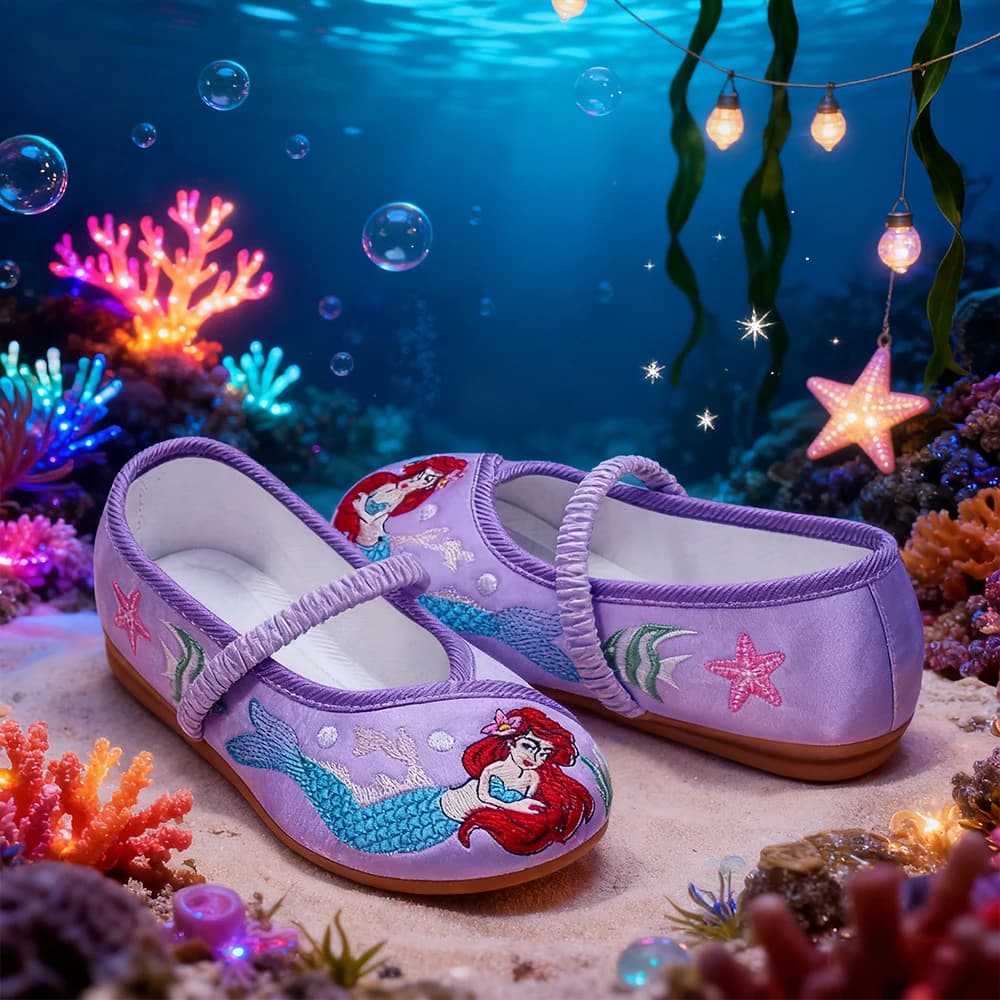 Kids Cosplay Shoes Cheap Embroidered Shoes for Girls for Christmas Party Fashion Shoes for Girls