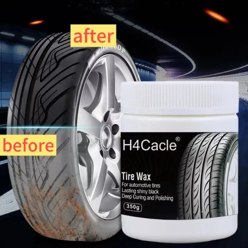 Restauratore di cera per pneumatici per auto Gloss Enhancer Polish Pannello in plastica trasparente Rinnovo Agente di rivestimento Annerimento dei pneumatici Shine Enhancer