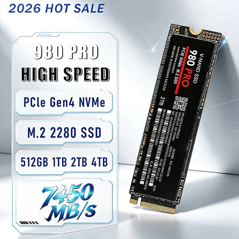 NEW 980 PRO 2026 HOT SALE 512TB-4TB PCle 4.0 NVMe M.2 SSD up to 7450MB/s Speed Ideal for Gaming Laptops & Desktops
