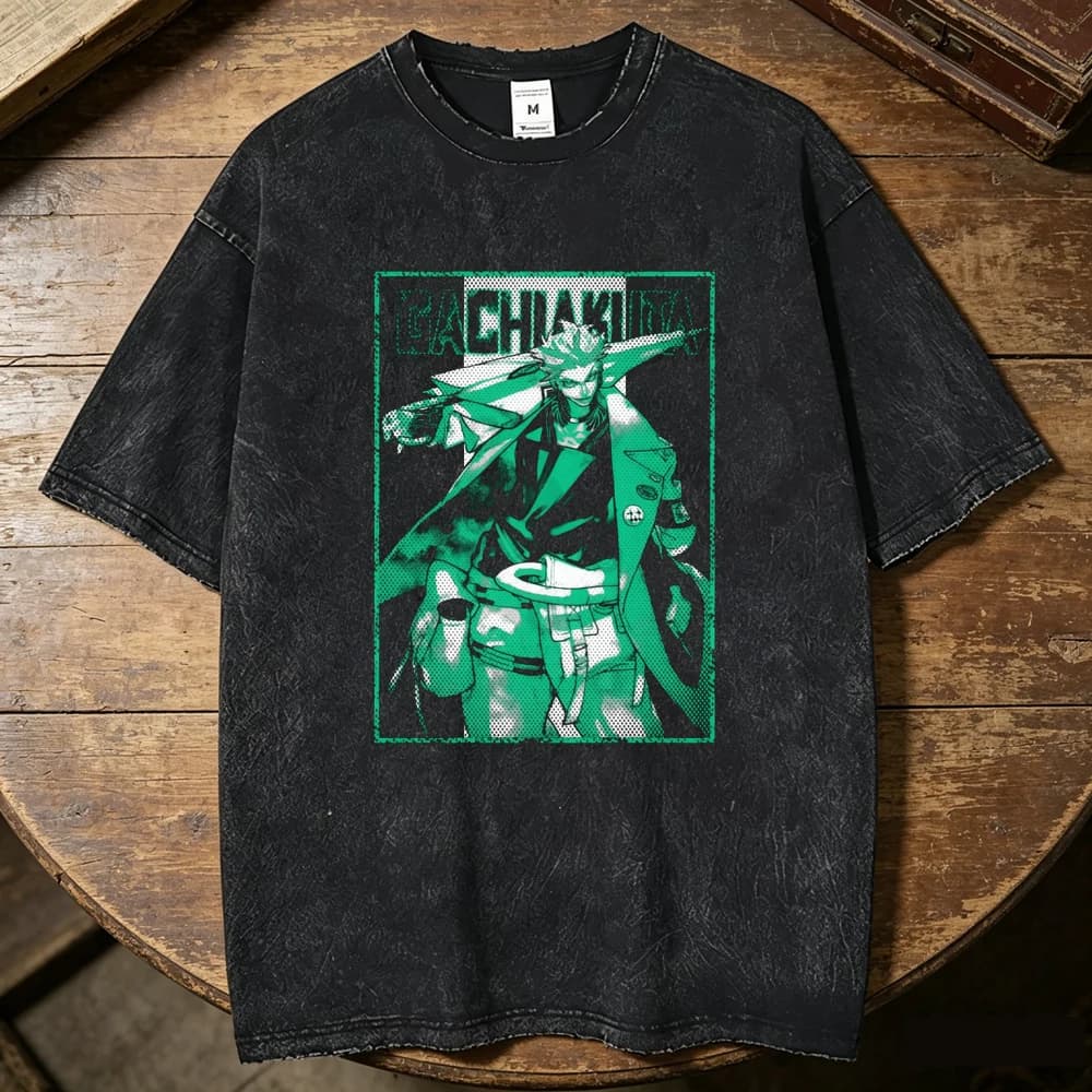 Gachiakuta Vintage Washed cotton t-shirt teen aesthetic Pop Culture Grunge Vintage 2000s kawaii tshirt 2000s 80s Trendy women
