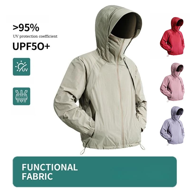 UPF 50+ Jacket for Men and Women, UV Protection, Lightweight and Breathable for Hiking and Fishing