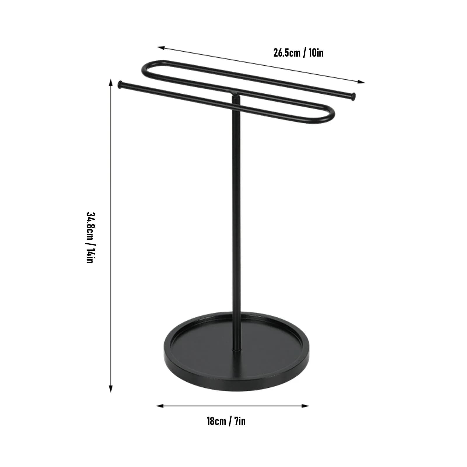 Hand Towel Stand for Bathroom S Shape Towel Holder Stand Holds 2 Towels Metal Standing Countertop Towel Stand for Bathroom